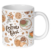 LASSI MATT, stoneware sublimation mug, 325 ml, white