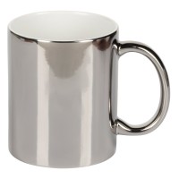 MIDA, stoneware sublimation mug, 325 ml, silver