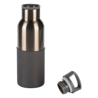 MATADOR, vacuum insulated bottle with silicone sleeve, 500 ml, dark gray