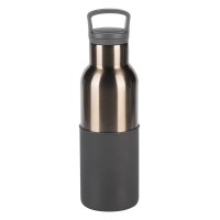 MATADOR, vacuum insulated bottle with silicone sleeve, 500 ml, dark gray