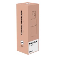 MATADOR, vacuum insulated bottle with silicone sleeve, 500 ml, blue