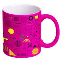 LASSI NEON, stoneware sublimation mug, 325 ml, neon pink
