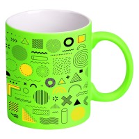 LASSI NEON, stoneware sublimation mug, 325 ml, neon green