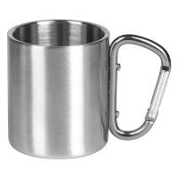 HIKE, metal mug, 200 ml, shiny metal