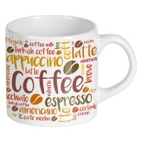 LASSI MINI, stoneware sublimation mug, 200 ml, white