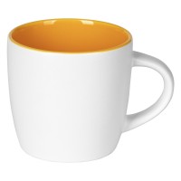 BERRY WHITE, stoneware mug, 300 ml, yellow