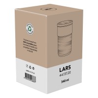 LARS, stoneware mug with bamboo lid and holder, 340 ml, blue