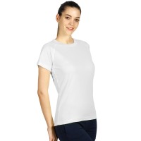 RECORD LADY, women's t-shirt, 100% polyester, white