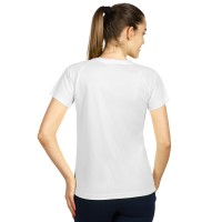 RECORD LADY, women's t-shirt, 100% polyester, white