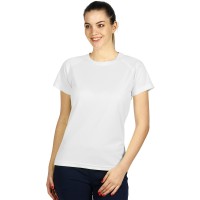 RECORD LADY, women's t-shirt, 100% polyester, white