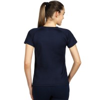 RECORD LADY, women's t-shirt, 100% polyester, blue