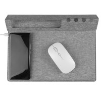 MULTI PAD, mouse pad and wireless charger 15w, gray