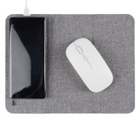 TWIST PAD, mouse pad and wireless charger 15w, gray