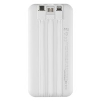 CONNECTOR, power bank, 10.000 mah, white
