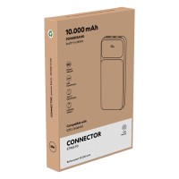 CONNECTOR, power bank, 10.000 mah, white