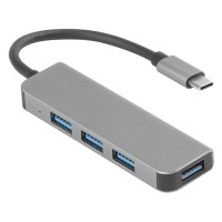 VOLT 4IN1, 4 ports usb hub, dark gray