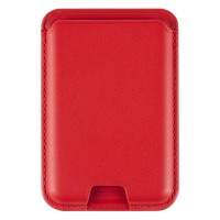 BECCO, magnetic card holder for mobile phone, red