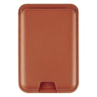 BECCO, magnetic card holder for mobile phone, light brown