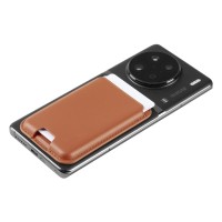 BECCO, magnetic card holder for mobile phone, light brown