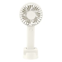 VORTEX, handheld fan with 3 speeds and phone holder, white