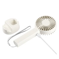 VORTEX, handheld fan with 3 speeds and phone holder, white