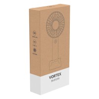 VORTEX, handheld fan with 3 speeds and phone holder, white