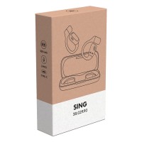 SING, wireless stereo earbuds, white
