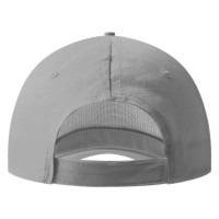 DEBBI, cap with 5 panels, velcro back closure, gray