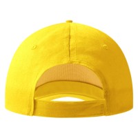 DEBBI, cap with 5 panels, velcro back closure, yellow