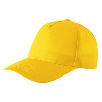 DEBBI, cap with 5 panels, velcro back closure, yellow