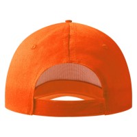 DEBBI, cap with 5 panels, velcro back closure, orange