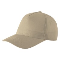 DEBBI, cap with 5 panels, velcro back closure, beige