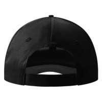 SPRINT, cap with 6 panels, sandwich sun shade, velcro back closure, black