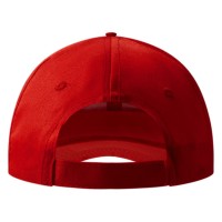 SPRINT, cap with 6 panels, sandwich sun shade, velcro back closure, red