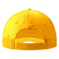 SPRINT, cap with 6 panels, sandwich sun shade, velcro back closure, yellow