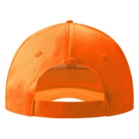 SPRINT, cap with 6 panels, sandwich sun shade, velcro back closure, orange
