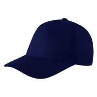 JUNIOR, kids' cap with 5 panels, velcro back closure, blue