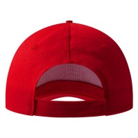 JUNIOR, kids' cap with 5 panels, velcro back closure, red