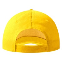 JUNIOR, kids' cap with 5 panels, velcro back closure, yellow