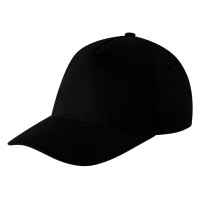 SUPER PROMO, cap, 5 panels, velcro back closure, black