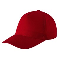 SUPER PROMO, cap, 5 panels, velcro back closure, red