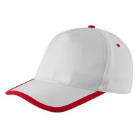 FIVE, cap with 5 panels, velcro back closure, red