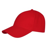 RUNNER 5, cap with 5 panels, metal buckle back closure, red