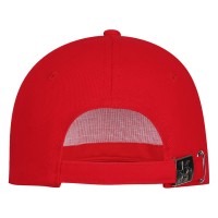 RUNNER 5, cap with 5 panels, metal buckle back closure, red
