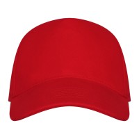 RUNNER 5, cap with 5 panels, metal buckle back closure, red