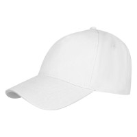 RUNNER 5, cap with 5 panels, metal buckle back closure, white