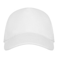 RUNNER 5, cap with 5 panels, metal buckle back closure, white