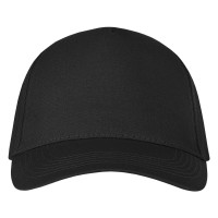 DEBBI ORGANIC, cap with 5 panels, velcro back closure, black