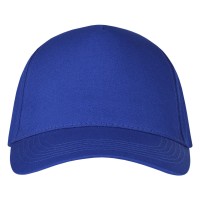 DEBBI ORGANIC, cap with 5 panels, velcro back closure, royal blue