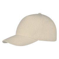 DEBBI ORGANIC, cap with 5 panels, velcro back closure, beige